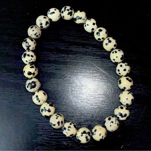 Dalmatian jasper bracelet